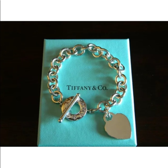 Return to Tiffany®:Heart Tag Toggle Bracelet in Silver  Tiffany and Co. Heart toggle bracelet